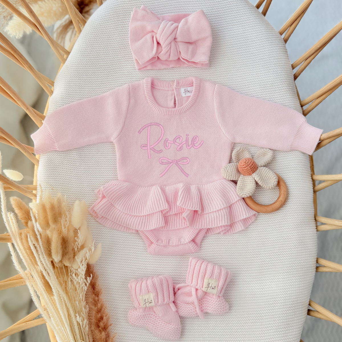 Personalized Name Tutu knit Romper