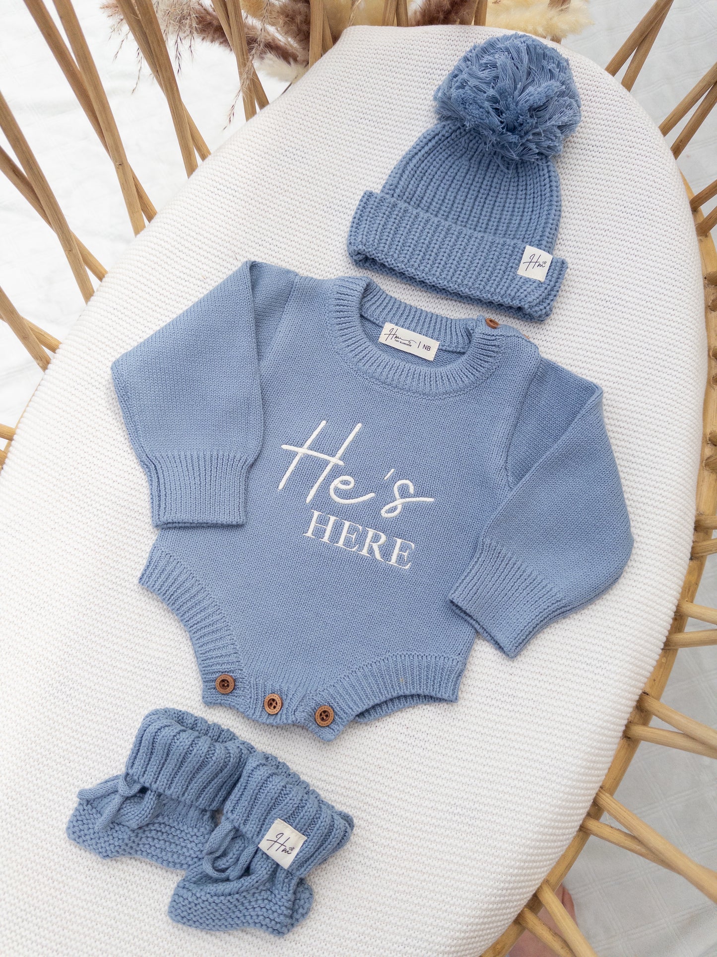He’s here knit Romper(ROMPER ONLY)