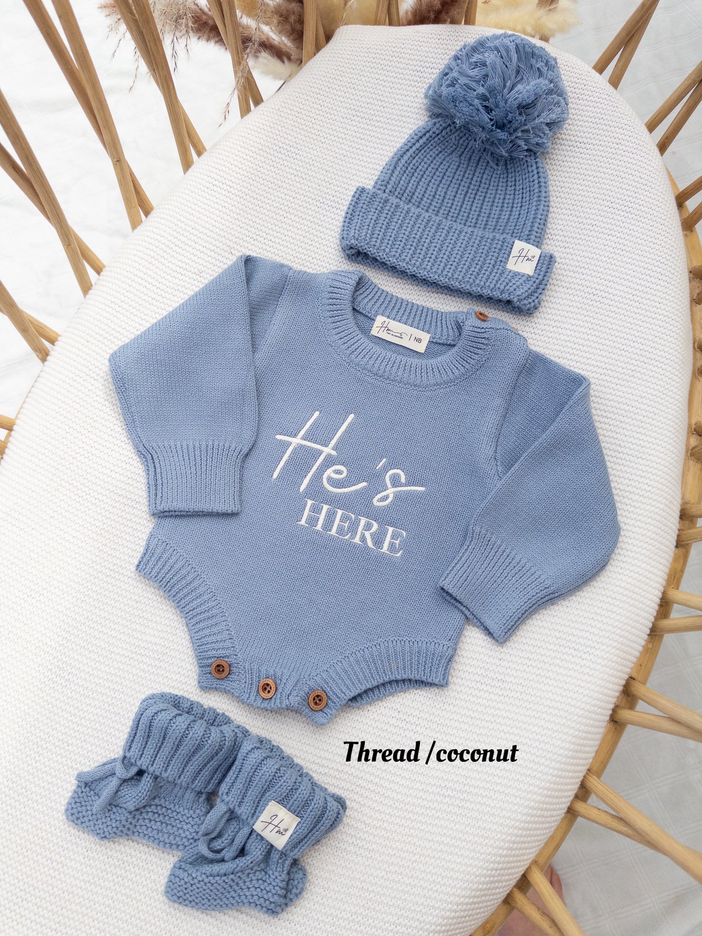 He’s here knit Romper(ROMPER ONLY)