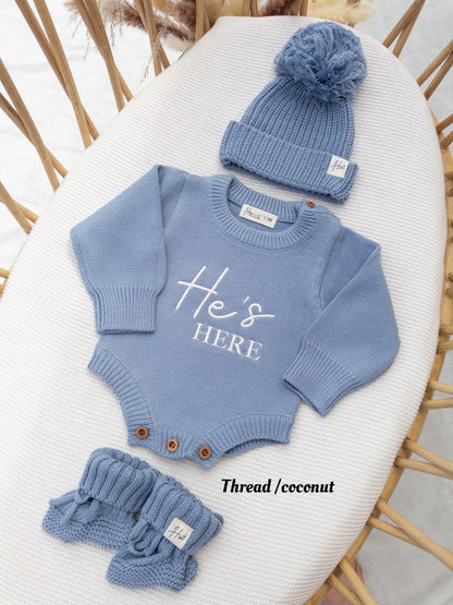 He’s here knit Romper(ROMPER ONLY)
