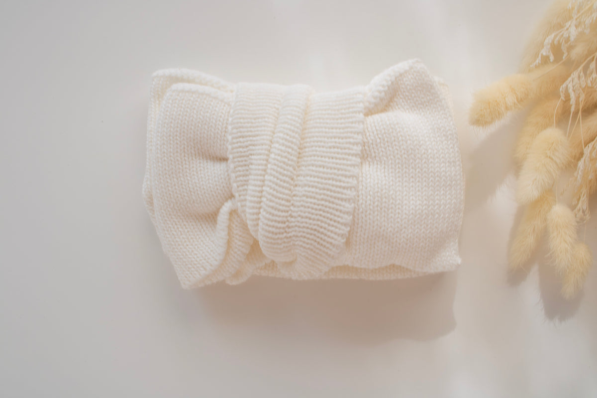 Knitted Head bow | CHUNKY OFF WHITE