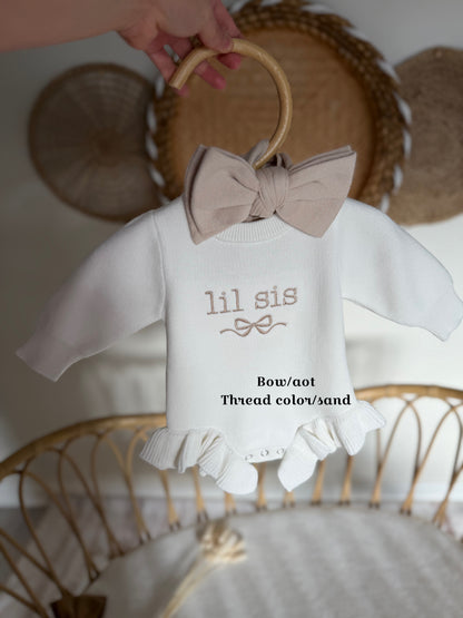 Lil Sis Embroidered Romper