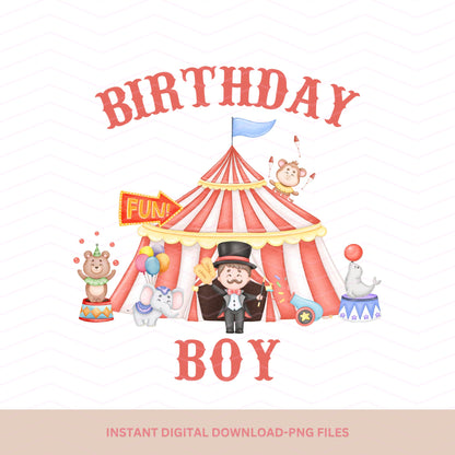 Circus Birthday PNG: Carnival Sublimation Design (Digital Download)