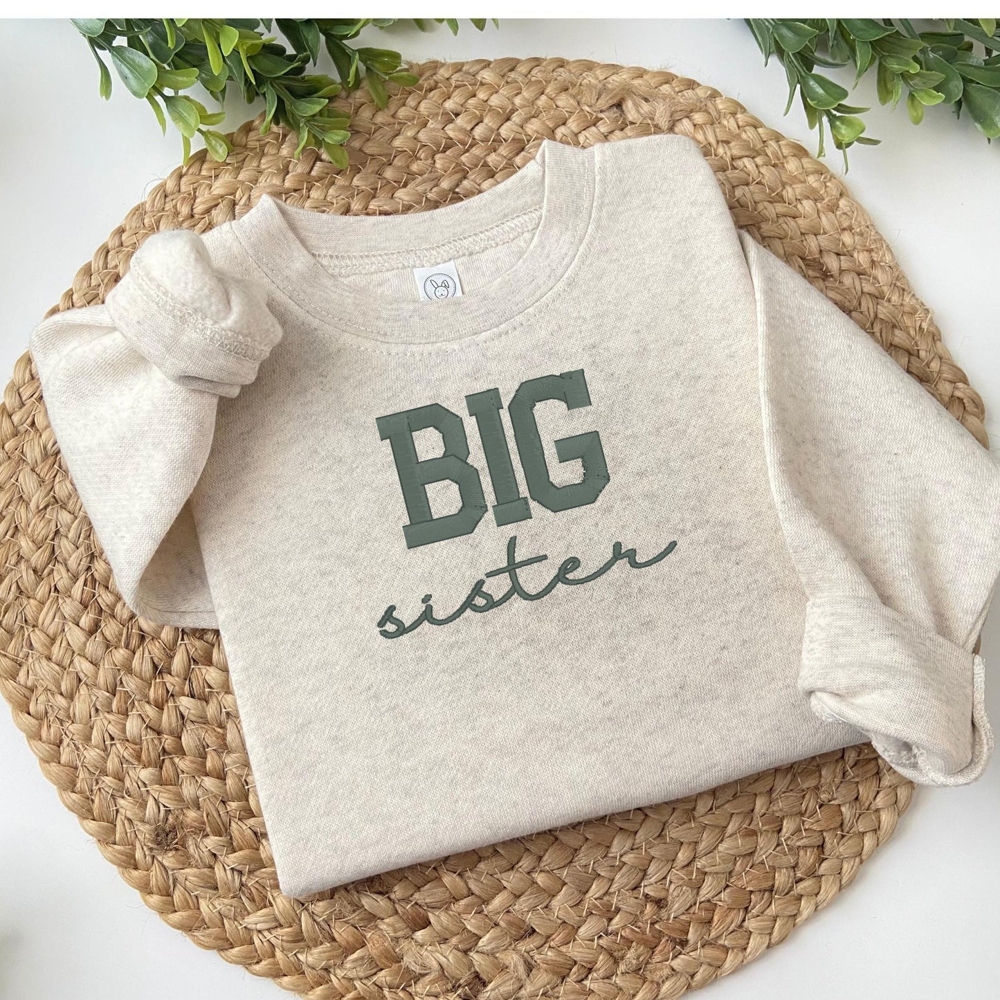 Embroidered Big Brother Sweatshirt: Natural Toddler Pregnancy Announcement