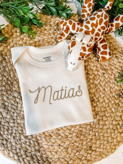 Custom Embroidered Baby Name Onesie®: Personalized Girl Gift