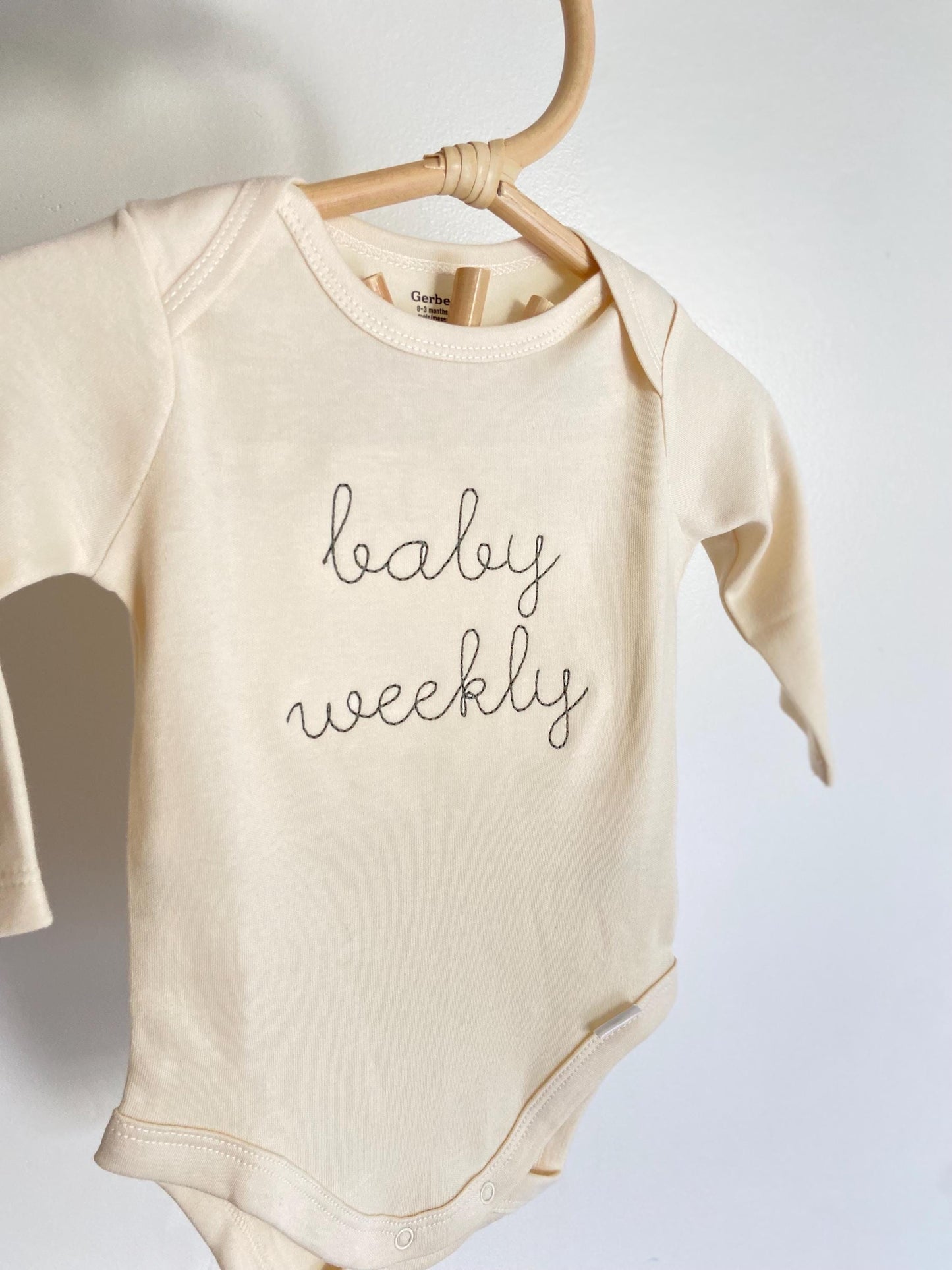 Embroidered Name ONESIES® Brand: Personalized Baby Bodysuit