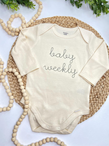 Embroidered Name ONESIES® Brand: Personalized Baby Bodysuit