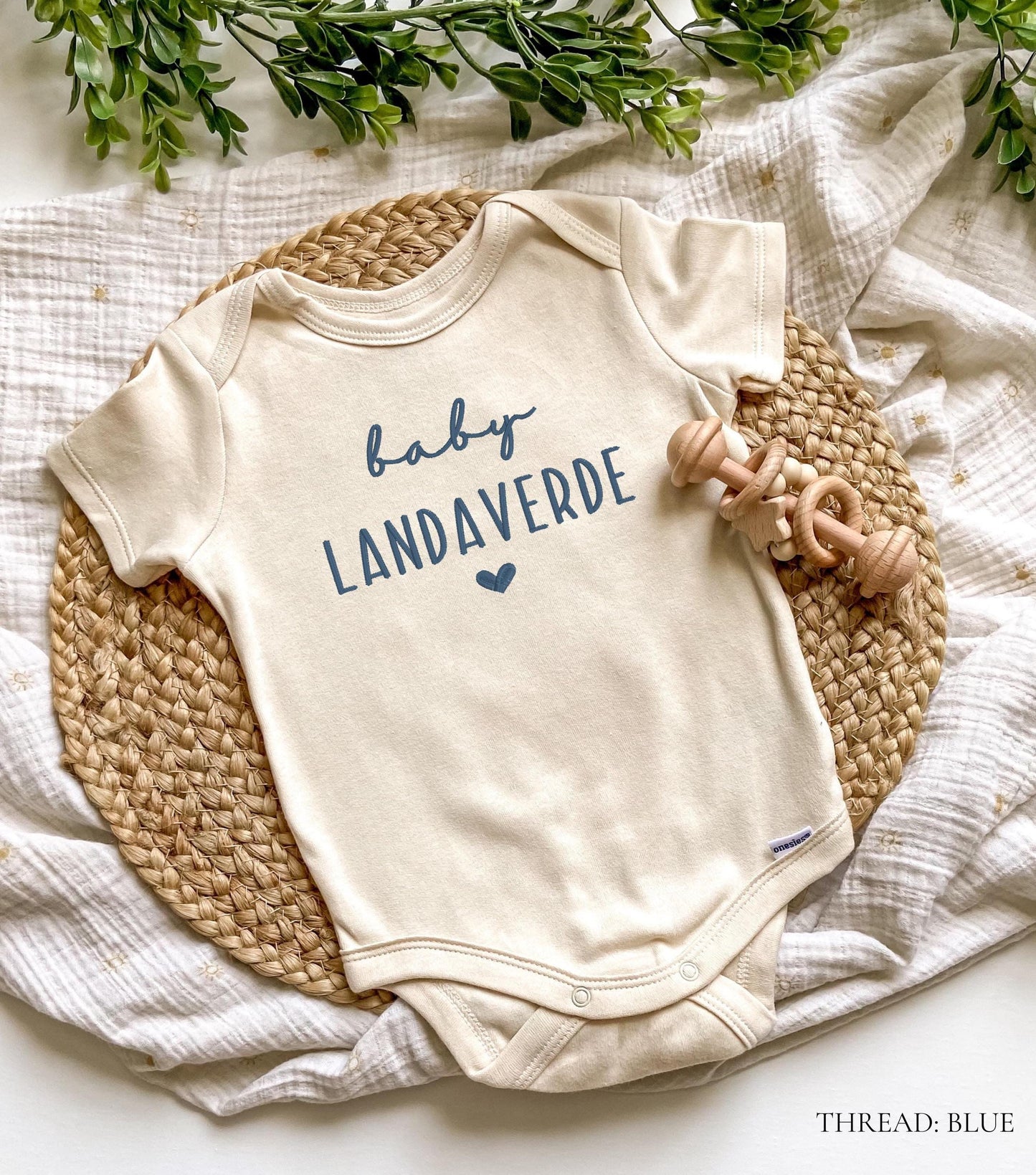 Embroidered Baby Name ONESIE®: Personalized Cotton Bodysuit