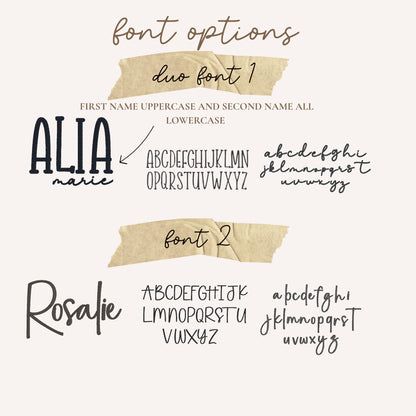 Embroidered name baby romper, newborn girl coming home knit ruffle outfit, custom birth name announcement