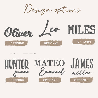 Embroidered Cotton Knit Newborn Romper: Personalized Baby Outfit