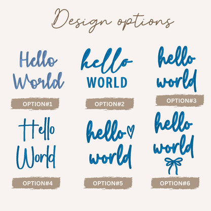 Embroidered Hello World Newborn Romper Set: 100% Cotton Outfit