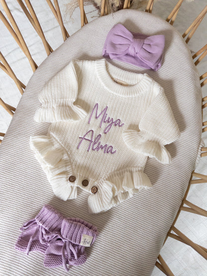 baby girl knit romper